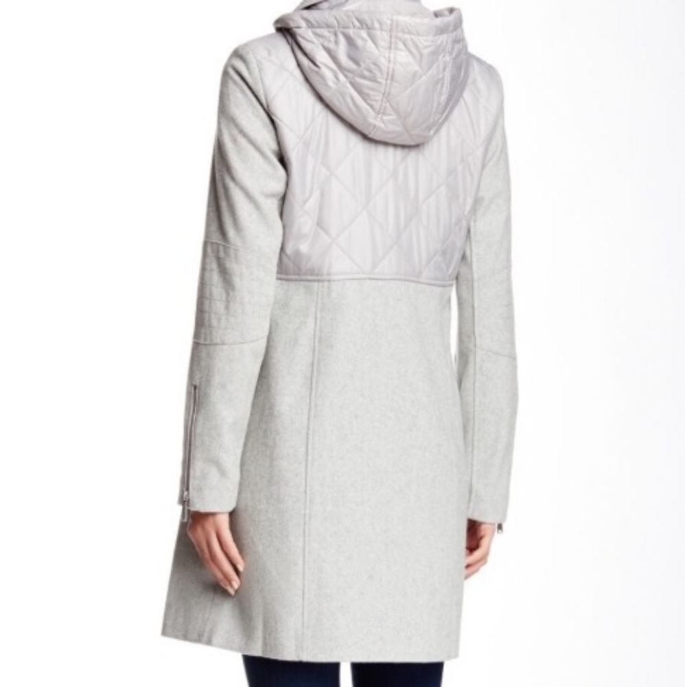 Bcbgeneration Women's Gray Quilted Long Asymmetri… - image 2